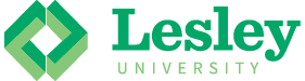 Lesley University logo in green.